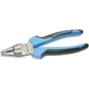 PINZE UNIVERSALI Testa cromata.<br>Impugnature ergonomiche isolate in materiale bicomponente, di grande potenza e comfort. combination pliers 342G