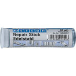 BARRETTE PER RIPARAZIONI Adatta per la riparazione di acciai inox e altri metalli inossidabili dove non è desiderata la corrosione come ad es. serbatoi, contenitori, impianti di condizionamento e imballaggio, tubi condutture, pompe, carter ecc. Resistenza meccanica ottenuta in ca. 60 min.<br>Caricata con acciaio e approvata per acqua potabile. Certificata NSF/ANSI 61. repair sticks 3444ZF
