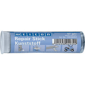 BARRETTE PER RIPARAZIONI Particolarmente adatta per la riparazione durevole e con elasticità residua di parti in plastica o composti di fibra come telai o intelaiature, rivestimenti e paraurti. Per incollare pezzi di metallo, tubi e gomiti, raccordi e flange, serbatoi d'acqua, pompe, alloggiamenti ecc.<br>Caricata con plastica e approvata per acqua potabile. Certificata NSF/ANSI 61. repair sticks 3444ZP