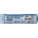 BARRETTE PER RIPARAZIONI Per uso universale. Adatta per la rapida riparazione durevole, con garantita elasticità e senza restringimenti su tutte le superfici. Riempie e sigilla crepe, fori, parti danneggiate, perdite e permeabilità. Per uso su: metallo, legno, pietra, ceramica, plastica.<br>Caricata con minerali e altamente termostabile da -25°C a 120°C. Certificata NSF/ANSI 61. repair sticks 3444ZT