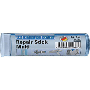 BARRETTE PER RIPARAZIONI Per uso universale. Adatta per la rapida riparazione durevole, con garantita elasticità e senza restringimenti su tutte le superfici. Riempie e sigilla crepe, fori, parti danneggiate, perdite e permeabilità. Per uso su: metallo, legno, pietra, ceramica, plastica.<br>Caricata con minerali e altamente termostabile da -25°C a 120°C. Certificata NSF/ANSI 61. repair sticks 3444ZT