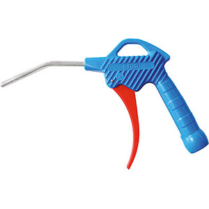 PISTOLE PER ARIA COMPRESSA Attacco aria femmina da 1/4".<br>Con canna piegata lunghezza mm 90. compressed air dusting pistols 3449AG