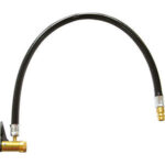 PISTOLE DI GONFIAGGIO Tubo di gomma con testina gonfiaggio a leva a 90° e innesto rapido per l'applicazione alla pistola Art. 3460 GA. hand tyre inflator and pressure gauges 3460GC