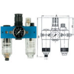 ARIA COMPRESSA - COMPONENTI PER SISTEMA AIRVISION Gruppo di 3 unità, con caratteristiche identiche agli elementi Art. 3462 GA-E-H. airvision combination air treatment units 3462GP 1/8