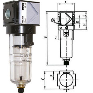 FILTRI PER ARIA COMPRESSA "VARIOBLOC" Con svuotamento manuale della condensa. air filters 3463GSP