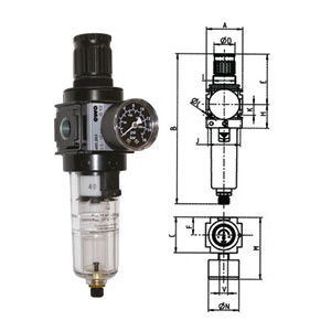 FILTRO-RIDUTTORE IN GRUPPO PER ARIA COMPRESSA "VARIOBLOC" Con svuotamento manuale della condensa. filter regulators with automatic drain valve 3463GZP