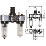 FILTRO-RIDUTTORE-LUBRIFICATORE IN GRUPPO "VARIOBLOC" Con svuotamento manuale della condensa. air treatment units 3464GCP 1/4