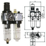 FILTRO-RIDUTTORE-LUBRIFICATORE IN GRUPPO "VARIOBLOC" Con svuotamento manuale della condensa. air treatment units 3464GFP 3/4