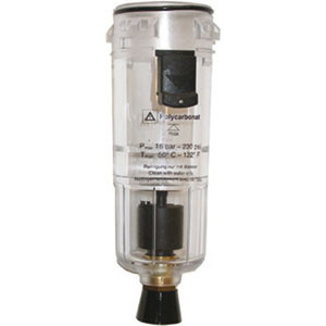 FILTRO-RIDUTTORE-LUBRIFICATORE IN GRUPPO "VARIOBLOC" Bicchieri di ricambio in policarbonato per filtri con valvola automatica interna attacco poll 1/2-3/4-1. air treatment units 3464GR 4P