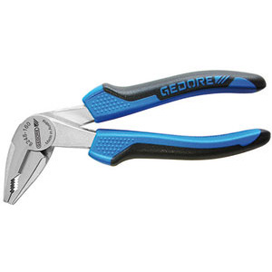 PINZE UNIVERSALI Impugnature ergonomiche isolate in materiale bicomponente, di grande potenza e comfort. Becchi zigrinati con dentatura sfalsata per un serraggio più sicuro di corpi tondi, esagonali, poligonali (viti, bulloni, ecc.). combination pliers 346E