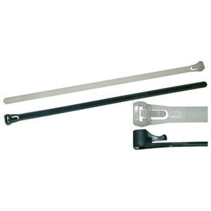 FASCETTE DI CABLAGGIO RIAPRIBILI IN NYLON Larghezza nastro mm 7,6. Confezioni di 100 pz. indivisibili. reusable cable ties 3473S