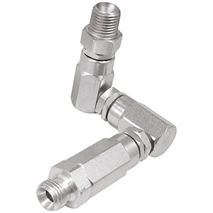 ATTACCHI, RACCORDI, INNESTI E RUBINETTI RAPIDI Innesto a doppio snodo girevole. Attacco filettato maschio 1/4" da entrambe le parti. compressed air accessories 3478E 20
