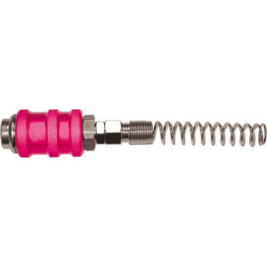 ATTACCHI, RACCORDI, INNESTI E RUBINETTI RAPIDI Rubinetto rapido con sistema di sicurezza di sfiato dell'aria, per innesti Art. 3478 EA-F-G-GA-H-HA. Con spirale per tubi elastici. compressed air accessories 3478V