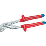 UTENSILI ISOLATI SECONDO LE NORME VDE In acciaio CROMO-VANADIO. Esecuzione cromata.<br>Con cerniera doppia a incastro con 7 regolazioni. insulated and officially controlled tools under voltage-VDE 352GZ