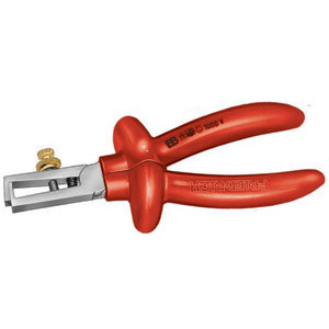 UTENSILI ISOLATI SECONDO LE NORME VDE Con vite di regolazione.<br>Per cavi fino a Ø mm 5. Taglienti con tempra supplementare.<br>Esecuzione cromata. insulated and officially controlled tools under voltage-VDE 355GR