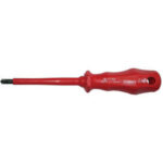 UTENSILI ISOLATI SECONDO LE NORME VDE Tipo con punta piana e a croce combinata.<br>Ideale per elettricisti, può essere usato con numerosi tipi di viti a testa a taglio e a croce.<br>Punte brunite. insulated and officially controlled tools under voltage-VDE 355GZL 1