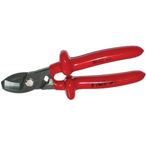 UTENSILI ISOLATI SECONDO LE NORME VDE La particolare forma delle lame rende estremamente facile il taglio.<br>Testa brunita. insulated and officially controlled tools under voltage-VDE 356GA