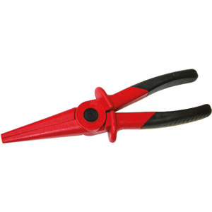 UTENSILI ISOLATI SECONDO LE NORME VDE In materiale sintetico bicomponente rinforzato con fibra di vetro, per usi gravosi, completamente isolate per la massima sicurezza.<br>Becchi zigrinati. Impugnature dentate per una migliore presa. Utilizzo fino a -40° C. insulated and officially controlled tools under voltage-VDE 356GTE