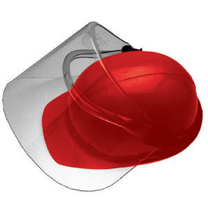 UTENSILI ISOLATI SECONDO LE NORME VDE Tipo a casco rinforzato in polietilene e calotta regolabile.<br>Completo di visiera ribaltabile e staccabile.<br>Costruito secondo le norme Europee CE EN 397. insulated and officially controlled tools under voltage-VDE 357GL