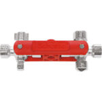 CHIAVI PER ARMADI E QUADRI ELETTRICI Tipo con 2 bussole girevoli con le seguenti bocche: <br>2 bocche esagonali per inserti attacco 1/4", con magnete<br>1 bocca quadra da mm 5<br>1 bocca quadra da mm 6-7<br>1 bocca quadra da mm 8-9<br>1 bocca triangolare da mm 5-6<br>1 bocca triangolare da mm 6-7<br>1 bocca triangolare da mm 8-9<br>1 bocca ad aletta da mm 3-5<br>1 attacco quadro maschio per bussole da 1/4" switch key universal wrenches 359GPE