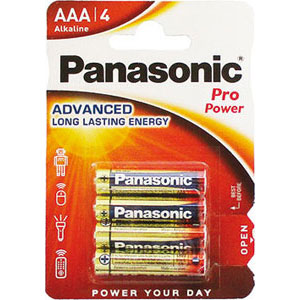 BATTERIE ALCALINE Ministilo LR03 (AAA).<br>Confezione indivisibile in blister di 4 pezzi. alkaline batteries 3600MC 1