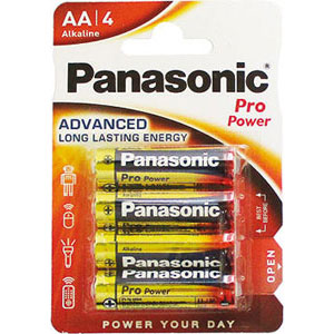 BATTERIE ALCALINE Stilo LR6 (AA).<br>Confezione indivisibile in blister di 4 pezzi. alkaline batteries 3600MC 2