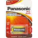 BATTERIE ALCALINE Rettangolare transistor 6LR61.<br>Confezione singola in blister. alkaline batteries 3600MC 5