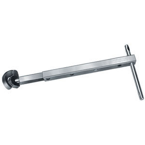 CHIAVI PER DADI DEI RUBINETTI Tipo telescopico, ganascia di presa in acciaio forgiato, brunita. <br>Lunghezza. mm 280 a mm 460. Apertura mm 10 a 32.<br>Esecuzione zincata. round nose water pump nut wrench 371GF