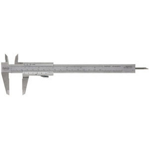 CALIBRI TASCABILI A CORSOIO Di precisione. Graduazione e nonio con lettura 1/20 di mm, 1/128 di poll. Con leva. In astuccio. precision pocket calipers slide gauge for inside outside and measurements 3749G