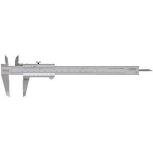 CALIBRI TASCABILI A CORSOIO Di precisione. Graduazione e nonio con lettura 1/20 di mm, 1/128 di poll. Con vite. In astuccio. precision pocket calipers slide gauge for inside outside and measurements 3749GE