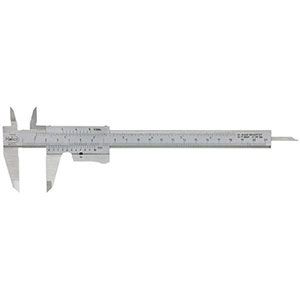 CALIBRI TASCABILI A CORSOIO Graduazione e nonio con lettura 1/20 di mm, 1/128 di poll.<br>Con piani complanari senza errori di parallasse. Con leva. In astuccio. precision pocket calipers slide gauge for inside outside and measurements 3750G