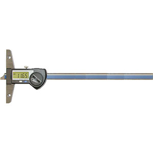 CALIBRI DI PROFONDITA' ELETTRONICI DIGITALI Letture: 0,01 mm/0,0005 poll. <br>Velocità di risposta max: 1 m/s <br>Limite min/max temperatura di lavoro: 10-50 °C<br>In cofanetto.<br>Tipo PROFESSIONALE.<br>Con estremità dell'asta rastremata diritta. electronic digit depth gauges stainless steel with dial 3781GRA