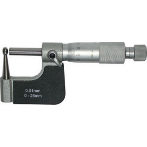 MICROMETRI PER TUBI Tipo di precisione.<br>Divisione 1/100 di mm. Asta di avanzamento Ø mm 6,5, in acciaio temprato e rettificato. Profondità dell'arco mm 27,5. Con vite sensitiva, levetta di bloccaggio e guancialetti atermici. tube micrometers 3792T