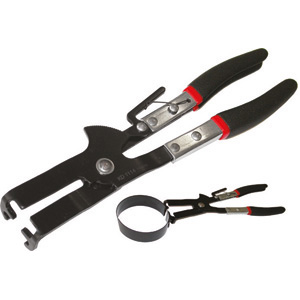 PINZE PER FASCE SEGMENTI Con dispositivo a cricco e fermo automatico che permette precise regolazioni. piston ring compressor pliers 385G
