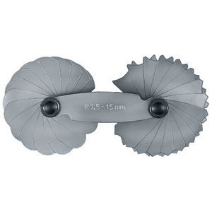 RAGGIMETRI Con 32 lame per raggi da 7,5 a 15. In acciaio. precision radius gauges 3973GB