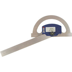 GONIOMETRI SEMPLICI Tasto di azzeramento per misure relative, comparate e funzione supplementare "HOLD" (memoria, pressione breve) / "REV" (reverse, pressione prolungata). Autospegnimento in ca. 7 min. di inattività. Lettura 0,05°. Precisione ± 0,3°. Campo di misura da 0 -180°. Alimentazione con 1 batteria al litio 3V tipo (Art. 3600 T), in dotazione. goniometers 4021G