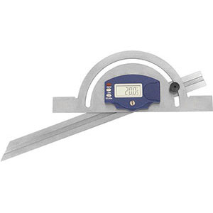 GONIOMETRI UNIVERSALI Tasto di azzeramento per misure relative, comparate e funzione supplementare "HOLD" (memoria, pressione breve) / "REV" (reverse, pressione prolungata). Autospegnimento in ca. 7 min. di inattività. Lettura 0,05°. Precisione ±0,3°. Campo di misura da 0-180°. Alimentazione con 1 batteria al litio 3 V (Art. 3600 T), in dotazione. goniometers 4023G 200