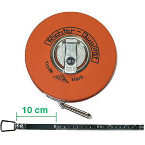ROTELLE METRICHE NASTRO ACCIAIO Con nastro brunito e custodia ricoperta con pelle sintetica. steeI measuring tapes 4149GA
