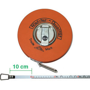 ROTELLE METRICHE NASTRO ACCIAIO Con nastro smaltato bianco e custodia ricoperta con pelle sintetica. steeI measuring tapes 4149GD