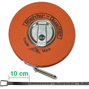 ROTELLE METRICHE NASTRO ACCIAIO Con nastro in acciaio INOX e custodia ricoperta con pelle sintetica. steeI measuring tapes 4150GF