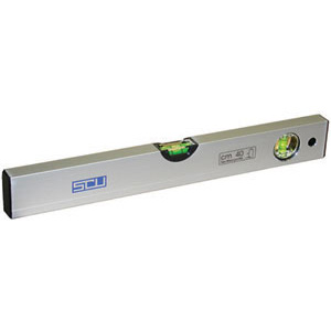 LIVELLE IN DURALLUMINIO Con 2 bolle infrangibili, orizzontale e verticale (tranne lungh. mm 100 con 1 bolla orizzontale). aluminium levels 4179A