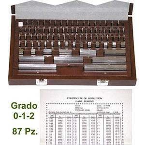 BLOCCHETTI DI RISCONTRO IN ASSORTIMENTO Precisione grado 0. gauges block sets 4341GA