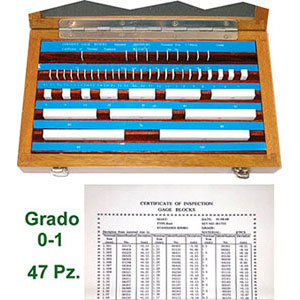 BLOCCHETTI DI RISCONTRO IN ASSORTIMENTO Precisione grado 0. gauges block sets 4345GA