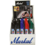 MARCATORI PER USO INDUSTRIALE Completo di 25 marcatori:<br>5 pz. colore rosso Art. 4476 6A<br>5 pz. colore blu Art. 4476 7A<br>5 pz. colore verde Art. 4476 8A<br>10 pz. colore nero Art. 4476 9A industrial markers 4476 9B