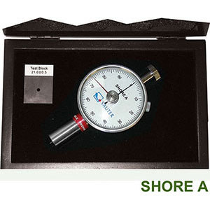 DUROMETRI Scala SHORE A per misurazioni di materiali come gomme, elastomeri, neoprene, silicone, vinile, plastiche morbide, pellame, feltri ecc. hardness testers 4481GVA