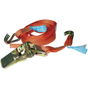 NASTRI DI ANCORAGGIO CARICHI Con ganci a uncino.<br>Nastro in poliestere, larghezza mm 25, lunghezza m 5. Carico di lavoro kg 250. anchorage system 4489B