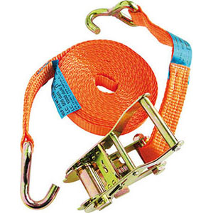 NASTRI DI ANCORAGGIO CARICHI Con ganci a uncino.<br>Nastro in poliestere, larghezza mm 25, lunghezza m 6. Carico di lavoro kg 750. anchorage system 4489CB