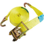 NASTRI DI ANCORAGGIO CARICHI Con ganci a uncino.<br>Nastro in poliestere, larghezza mm 50, lunghezza m 8,5. Carico di lavoro kg 1000. anchorage system 4489DB