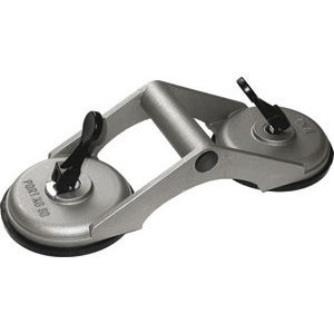 VENTOSE PER TRASPORTO Ventose di gomma ad alta tenuta diametro mm 120, intercambiabili.<br>Tipo con 2 ventose, bloccaggio a leva. Impugnatura trasversale. Portata max kg 80. suckers 4499D