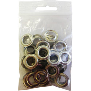 PINZE PER OCCHIELLI Occhielli in ottone nichelato per uso con pinza Art. 455 GA.<br>Confezioni indivisibili come da sottoindicate quantità. eyelet pliers 455GD